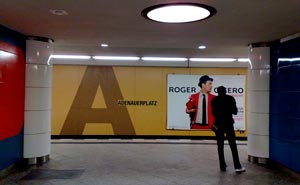 U-bahnhof Adenauerplatz, längs linjen U7 i Berlin. Foto: Berlinow.com